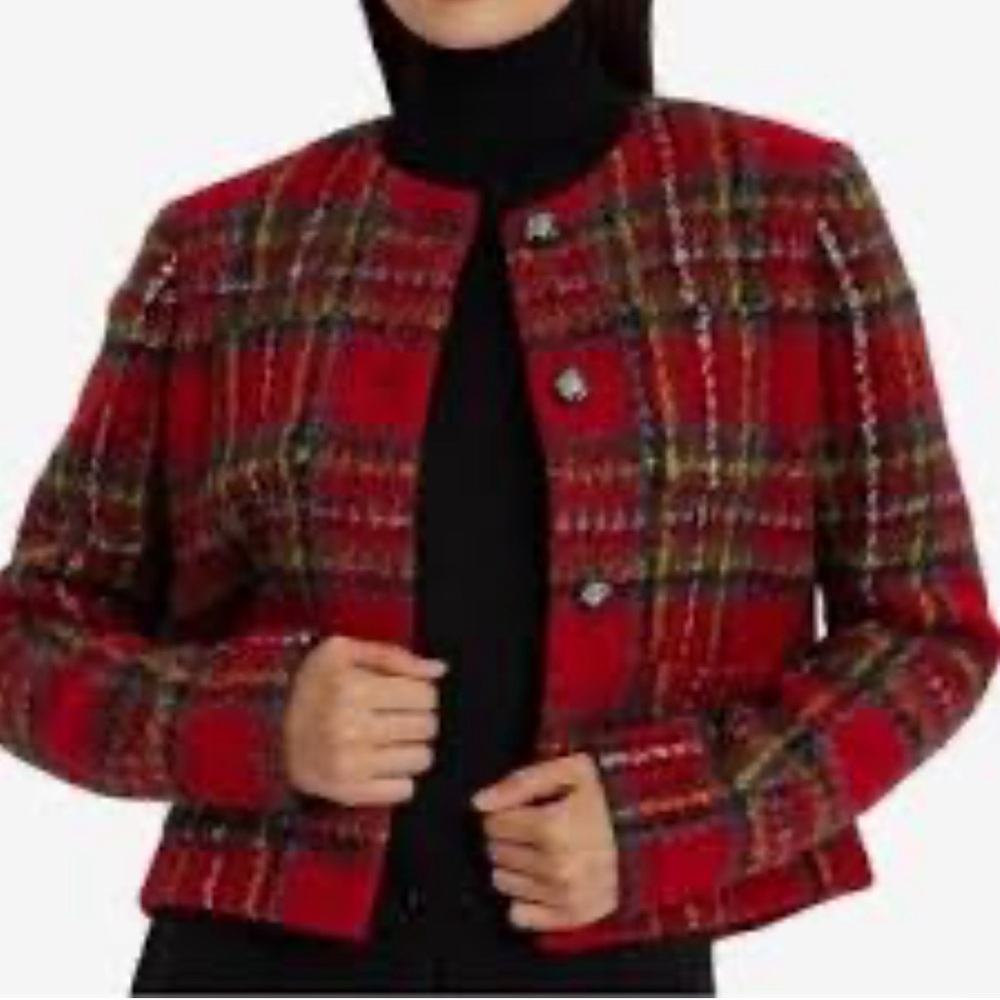 Ralph Lauren Cropped Plaid Jacket - Picture 5 of 7